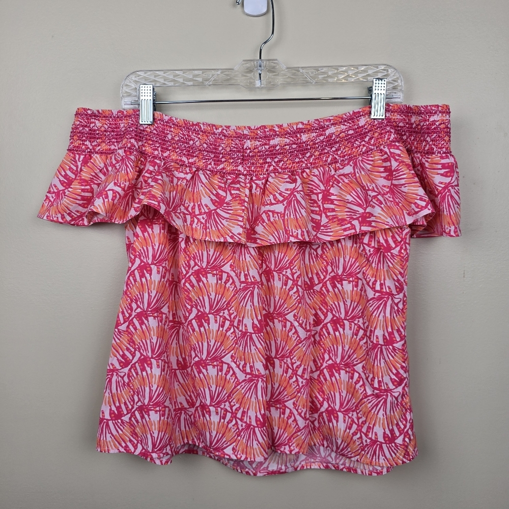 Vineyard Vines Off the Shoulder Shell Design Top Size M